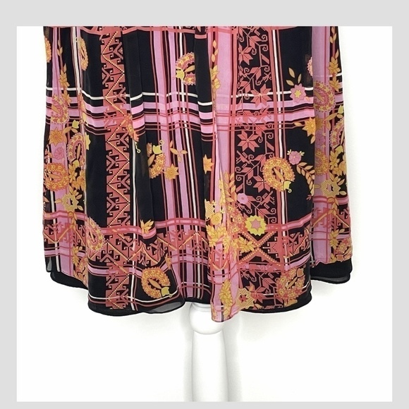 Kay Unger Silk Pin Up Style Halter Top Mid Length Cocktail Occasion Dress Size 4 - Picture 6 of 12